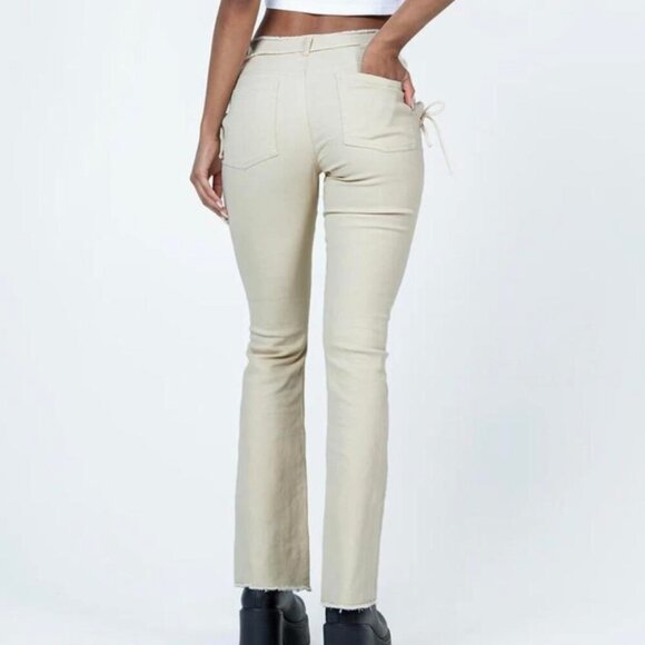 Princess Polly Women's Cream Trousers size US 2 - Picture 4 of 5